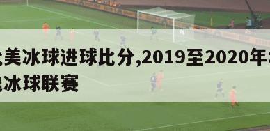 北美冰球进球比分,2019至2020年北美冰球联赛